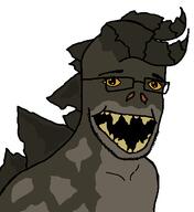 bethesda deathclaw fallout fallout_4 horn lizard monster radioactive series:joke_soyjaks sharp_teeth spike variant:drakejak video_game yellow_eyes // 491x537 // 17.4KB