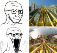 arm concerned frown glasses hand hands_up irl open_mouth place_japan rollercoaster soyjak stubble subvariant:wewjak variant:soyak // 576x539 // 546.8KB