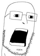 anime glasses open_mouth stubble variant:kimurajak // 712x997 // 17.5KB