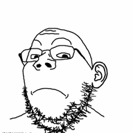 animated byonbyon closed_mouth ear frown glasses poyopoyo soyjak stubble variant:gapejak // 378x400 // 343.6KB