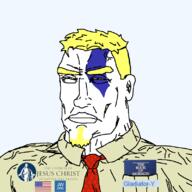 Gladiator-Y(user) Warrior-Z(user) angry aryan blond_beard book_of_mormon buff clothes flag:united_states jw_org kratos mormon mormonism muscles necktie red_tie series:keep_raging_on_them subvariant:perceptive_chud variant:chudjak white_skin // 799x799 // 77.0KB