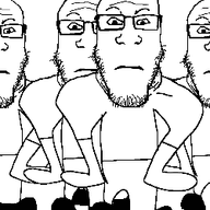 animated arm bald boot closed_mouth ext=gif full_body glasses leg multiple_soyjaks neutral poorly_drawn stubble subvariant:neutralplier variant:markiplier_soyjak white_background // 250x250 // 1.1MB