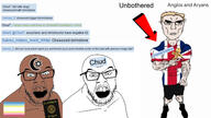 3soyjaks albert_(user) angry arrow background beard brown_skin chud_(soybooru) eyes flag flag:map flag:minor_attracted_person flag:united_kingdom french_text glasses hamas_2(namefag) low_effort map_(pedophile) mouth_open orientaltrollface_(user) orthodox orthodox_cross orthodoxy pedophile quran red_arrow satoko_haters_arent_white(samefag) soyjak star_and_crescent star_of_david stubble subvariant:chudjak_front subvariant:unbotheredchud teeth text variant:chudjak variant:feraljak white_background // 1920x1080 // 361.4KB