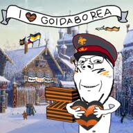 airplane arm artist:ptr100 building church face_paint flag:byzantine flag:goidaborea flag:russia flag:russian_empire gem georgian_ribbon glasses goidaborea heart hyperborea meta:tagme military_cap pride russia russian_empire stubble subvariant:wholesome_soyjak variant:gapejak z_(russian_symbol) // 1500x1500 // 2.3MB