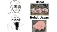 anime hohol pig soyjak subvariant:soyak_(irritated) subvariant:wewjak thing_japanese variant:soyak // 960x540 // 350.5KB