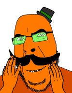 disguise froot hand mustache orange orange_(fruit) orange_skin smile top_hat variant:cobson // 775x1000 // 47.6KB
