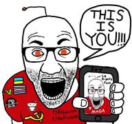 2soyjaks antenna big_chungus black_lives_matter communism glasses holding_object holding_phone iphone keanu_reeves maga no_u open_mouth orange_eyes phone r_antiwork r_athiesm raised_fist_(symbol) reddit reddit_moment redditard slopjak snoo soyjak stubble this_is_you transgender_flag ukraine variant:el_perro_rabioso vegan wholesome_100 // 1053x986 // 228.1KB