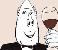 bowtie clothes ear hand holding_object no_eyebrows no_glasses nose smile stubble suit teeth tuxedo variant:gapejak // 599x517 // 196.3KB