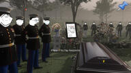 badge banana call_of_duty casket closed_eyes closed_mouth clothes coffin crying ear flower frown funeral glasses grin military multiple_soyjaks no_eyes open_mouth plant press_f_to_pay_respects push_pin qa_(4chan) red_skin smile smug soyjak squirrel sticky stubble tree variant:chudjak variant:gapejak variant:impish_soyak_ears variant:markiplier_soyjak variant:soyak video_game // 1920x1080 // 825.6KB