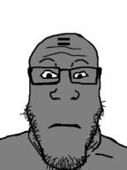 closed_mouth electricity equals_sign glasses grey grey_skin neutral soyjak stubble subvariant:neutralplier variant:markiplier_soyjak // 600x800 // 15.9KB