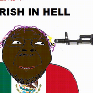 ack ak-47 blood bloodshot_eyes chud_(boorufag) chud_(soybooru) coat_of_arms dead death eagle flag:mexico flash gun gunshot hell lipstick meta:op_took_a_selfie_of_xerself mexico pink_hair rope teeth variant:bernd // 1540x1080 // 969.2KB