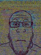 closed_mouth front_facing glasses glitch neutral soyjak stubble subvariant:neutralplier variant:markiplier_soyjak // 320x431 // 55.5KB