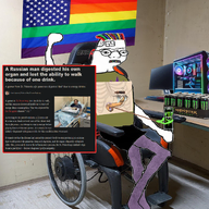 ack computer disabled energy_drink gamer gaming gaming_chair hanging lgbt_flag liberal monster_energy necrosis news pancreas paralyzed room rope russia stomach text usa_flag variant:bernd variant:zoomer wheelchair xray yoba_face // 2000x2000 // 3.7MB