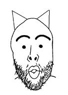 cat_ear no_glasses open_mouth series:unfunnycreature soyjak stubble unfunny_creature variant:nojak // 443x623 // 11.6KB
