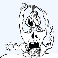 body_horror brain creepy crooked_teeth eye open_mouth tentacle variant:casnatus // 800x800 // 29.2KB