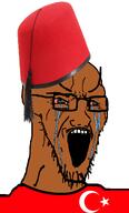 Colorlesspy(nameroach) angry bald brown_skin clothes crying fez flag:turkiye glasses hat mustache nigger open_mouth soyjak star_and_crescent stretched_chin stretched_mouth stubble turk turkiye turkroach tvrkaryan variant:soyak // 785x1300 // 338.1KB