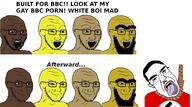 ack asian bald bbc beard bloodshot_eyes brown_skin chud chudcel closed_mouth crying dark_skin flag:nazi_germany gay glasses hair hanging hitler_mustache muslims narrow_eyes nigger open_mouth pissskin racebaiting red_shirt rope shitskin smug stubble subvariant:chudjak_front subvariant:soyak_(smug) suicide swastika tan_skin tongue unibrow variant:chudjak variant:soyak white_background white_skin yellow_skin // 2048x1146 // 199.3KB