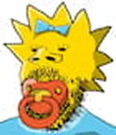baby babyjak beard bow caca low_quality maggie_simpson no_glasses spiky_hair subvariant:babyjak subvariant:wholesome_soyjak the_simpsons tiny_eyes transparent_background trend:babyjak variant:gapejak yellow_skin // 70x81 // 3.1KB
