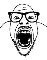 beard glasses open_mouth soy soyjak stubble variant:unknown // 267x335 // 16.3KB