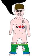 angry brown_hair closed_mouth clothes coca_cola ear full_body glasses hair heart i_love naked nintendo nsfw penis pepsi playstation small_penis soyjak speech_bubble speech_bubble_empty subvariant:chudjak_front subvariant:obsessedchud variant:chudjak video_game white_skin // 1092x1911 // 65.5KB