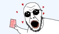 arm glasses hand holding_object lars_ulrich letter lips love_letter metallica oh_my_god_she_is_so_attractive open_mouth soyjak stubble variant:yurjak // 768x442 // 11.6KB