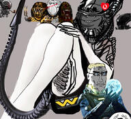 alien alien_(movie) anime bwc chud female h_r_giger horror monster movie pipe predator predator_(movie) queen_of_hearts sci-fi soyjak subvariant:perceptive_chud trend:aryan variant:chudjak variant:impish_soyak_ears variant:markiplier_soyjak2 video_game // 2924x2654 // 1.3MB