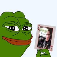 amphibian brenton_tarrant card cheeks frog hand_upon_chin holding_object irl meta:not_oc nas:pepe pepe pepe_the_frog smile smug transparent_background // 1280x1280 // 534.9KB