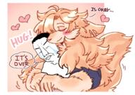 chud closed_eyes closed_mouth crying furry hmofa hugging its_over meta:delete_requested_by_author no_glasses sllsfhm speech_bubble text variant:chudjak // 1208x856 // 1.2MB