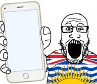 arm british_columbia canada clothes country flag glasses hand holding_object holding_phone iphone open_mouth phone soyjak stubble subvariant:phoneplier subvariant:phoneplier_vertical template tshirt variant:markiplier_soyjak // 2160x1884 // 1.1MB