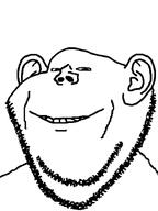 1_soyjak bald beard ear nose smile squinting variant:impish_soyak_ears // 448x599 // 45.8KB