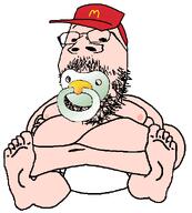 artist:soyia_agent baby babyjak binky caca fat mcdonalds nipple obese variant:gapejak // 524x581 // 44.5KB