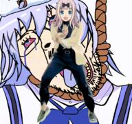 2soyjaks animated anime bloodshot_eyes blue_eyes blue_hair chika_fujiwara chino_kafuu clothes crying dance gangnam_style glasses gochiusa hanging kaguya_sama_love_is_war mustache open_mouth rope soyjak stubble suicide tippy tongue tranny variant:bernd yellow_teeth // 807x756 // 1.8MB
