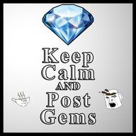 calm coffee gem magnet motivational sticker tea variant:cobson variant:impish_soyak_ears wholesome // 2000x2000 // 1.4MB