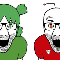 2soyjaks 4chan 777 anime antenna arm clothes get glasses green_hair hair jackpot meta:get open_mouth reddit snoo soyjak stubble tshirt variant:el_perro_rabioso yotsoyba // 820x400 // 56.5KB