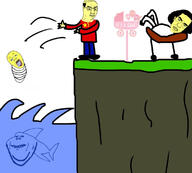 4soyjaks angry asian baby china cliff closed_mouth country drawn_background ear flag gender_reveal glasses open_mouth shark smile soyjak stubble subvariant:patrick tongue variant:bernd variant:chudjak variant:impish_soyak_ears water yellow_skin yellow_teeth // 1170x1056 // 150.2KB