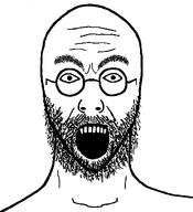 beard glasses hair john_lennon open_mouth soyjak template variant:nulennonjak // 986x1080 // 53.4KB
