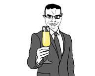 champagne clothes holding_object meta:tagme necktie smile subvariant:chudjak_front suit suit_and_tie variant:chudjak // 612x491 // 69.2KB