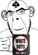 bbc closed_mouth ear glasses hand mug queen_of_spades smile stubble subvariant:spadeson text variant:cobson // 775x1127 // 224.3KB