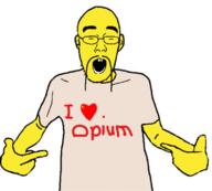 asian bing_chilling china clothes country flag fu_manchu_(mustache) glasses i_love mustache open_mouth opiod opium small_eyes soyjak text tshirt variant:shirtjak yellow_skin // 786x710 // 198.9KB