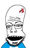 clothes glasses open_mouth soyjak stubble variant:unknown vein // 361x562 // 14.4KB
