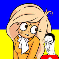 angry closed_mouth clothes coco_(ongezellig) country flag glasses hair nazism ongezellig soyjak swastika text ukraine variant:chudjak // 550x550 // 261.0KB