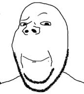 closed_mouth raised_eyebrow soyjak stubble subvariant:wholesome_soyjak variant:gapejak // 678x758 // 81.2KB