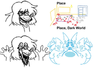 dark_world deltarune glasses school_closet stubble susie_(deltarune) variant:unknown video_game white_skin // 1116x819 // 574.1KB