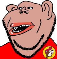 amerimutt brown_skin buc-ees clothes ear hair lips mutt open_mouth soyjak stubble subvariant:impish_amerimutt teeth variant:impish_soyak_ears // 598x628 // 42.7KB