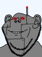 antenna glowing_eyes grey_skin red_eyes robot variant:impish_soyak_ears // 598x800 // 44.1KB