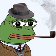 amphibian clothes fair_isle fedora frog glasses green_skin hat herringbone lips nas:pepe necktie pepe pepe_the_frog pipe smoking sport_coat suit sweater tweed // 1227x1215 // 996.9KB