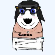 bird chocolate glasses milk nose open_mouth sloptran soy soyjak soylent soylent_(cacao) variant:budgiejak variant:soytan // 1080x1080 // 183.1KB