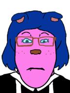 blue_hair female femjanny glasses janny looking_at_you mist neutral pink_skin subvariant:female_markiplier variant:markiplier_soyjak // 600x800 // 28.8KB