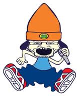 beanie clothes dog ear frog full_body green green_skin hat microphone open_mouth parappa_the_rapper playstation smirk soyjak stubble variant:markiplier_soyjak video_game // 556x670 // 79.2KB