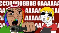 6ix9ine 6ixϫhrembo art cob_gang drawfag gang gangster ghetto glasses golden_tooth gun nate rainbow smug sunglasses thug variant:cobson variant:soyak // 1920x1080 // 366.2KB